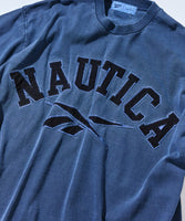 NAUTICA ( JAPAN ) x Reebok Exclusive Double Name Arch Logo Pigment Crew Neck T-Shirt Short Sleeve