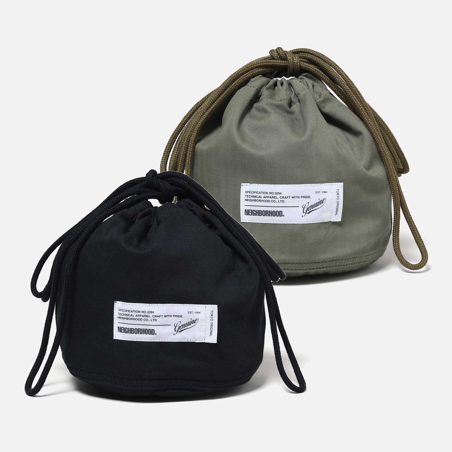 NEIGHBORHOOD 26A/W HBT DRAWSTRING BAG [ 262TQNH-CG03 ] – cotwohk