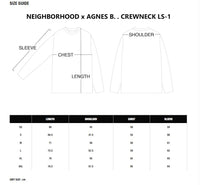 NEIGHBORHOOD x AGNES B. . CREWNECK LS-1