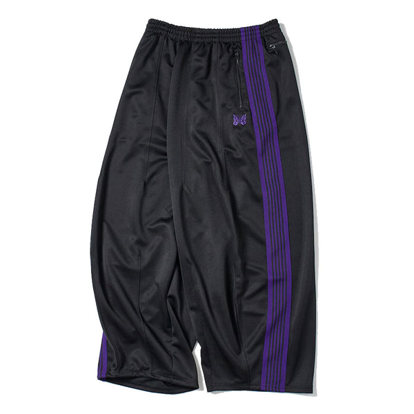 Needles For FREAK'S STORE Limited H.D.Track Pant Poly Smooth (Black×Purple)