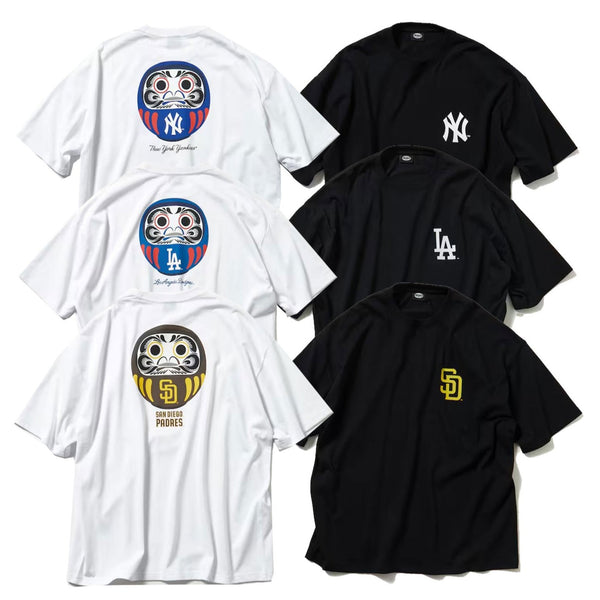 FREAK'S STORE x MLB Back Print 'DARUMA' Crew Neck T-Shirt