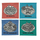 ONE PIECE BASE SHOP The Route of Adventure Coaster 4-Piece Set