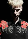 [ Pre-order ] WILDSIDE YOHJI YAMAMOTO x Like a Dragon Studio Rayon Shirt ( Flowered Skull )