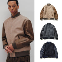 SOPHNET. 24A/W LEATHER SLEEVE VARSITY JACKET [ SOPH-242009 ] cotwo