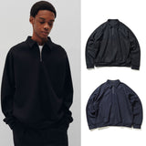 SOPHNET. 24A/W HARD MELTON HALF ZIP L/S POLO [ SOPH-242012 ] cotwo