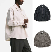SOPHNET. 25A/W LIGHT MELTON WOOL HALF-ZIP SHIRT [ SPNT-252003 ] cotwo