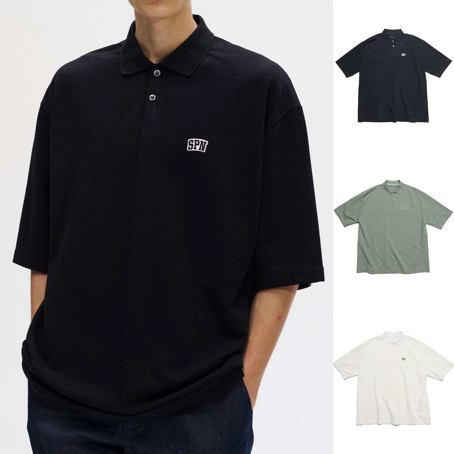 SOPH. | SPN WAPPEN OVERSIZED POLO(M WHITE):