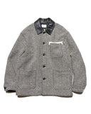 SOPHNET. 25A/W LEATHER COLLAR COVERALL / Kvadrat Sisu [ SPNT-252006 ]