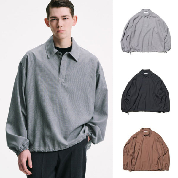 SOPHNET. 25A/W WASHABLE SUMMER WOOL POLO SHIRT [ SPNT-252012 ]