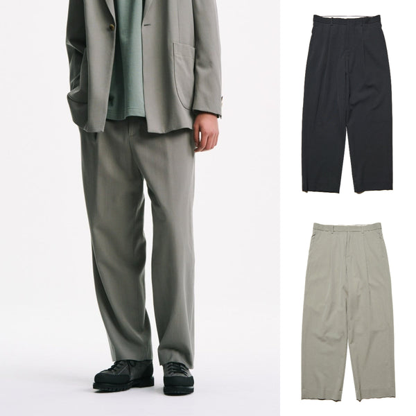 SOPHNET. 25A/W WASHER WOOL RELAX-FIT TUCK SLACKS [ SPNT-252026 ] cotwo