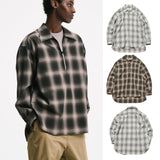 SOPHNET. 25A/W HIGH-TWIST OMBRE CHECK SKIPPER SHIRT [ SPNT-252031 ]