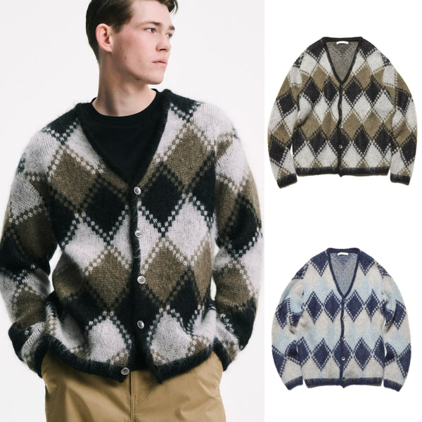 SOPHNET. 25A/W MOHAIR ARGYLE CARDIGAN [ SPNT-252080 ] cotwo