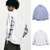 SOPHNET. 26S/S CHECK PANELED B.D SHIRT [ SPNT-260002 ] cotwo