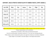 SOPHNET. 26S/S STRETCH DENIM SLIM FIT RIBBED PANTS [ SPNT-260062 ]