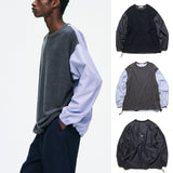 SOPHNET. 26A/W FABRIC-MIX L/S TOP [ SPNT-262045 ] cotwo