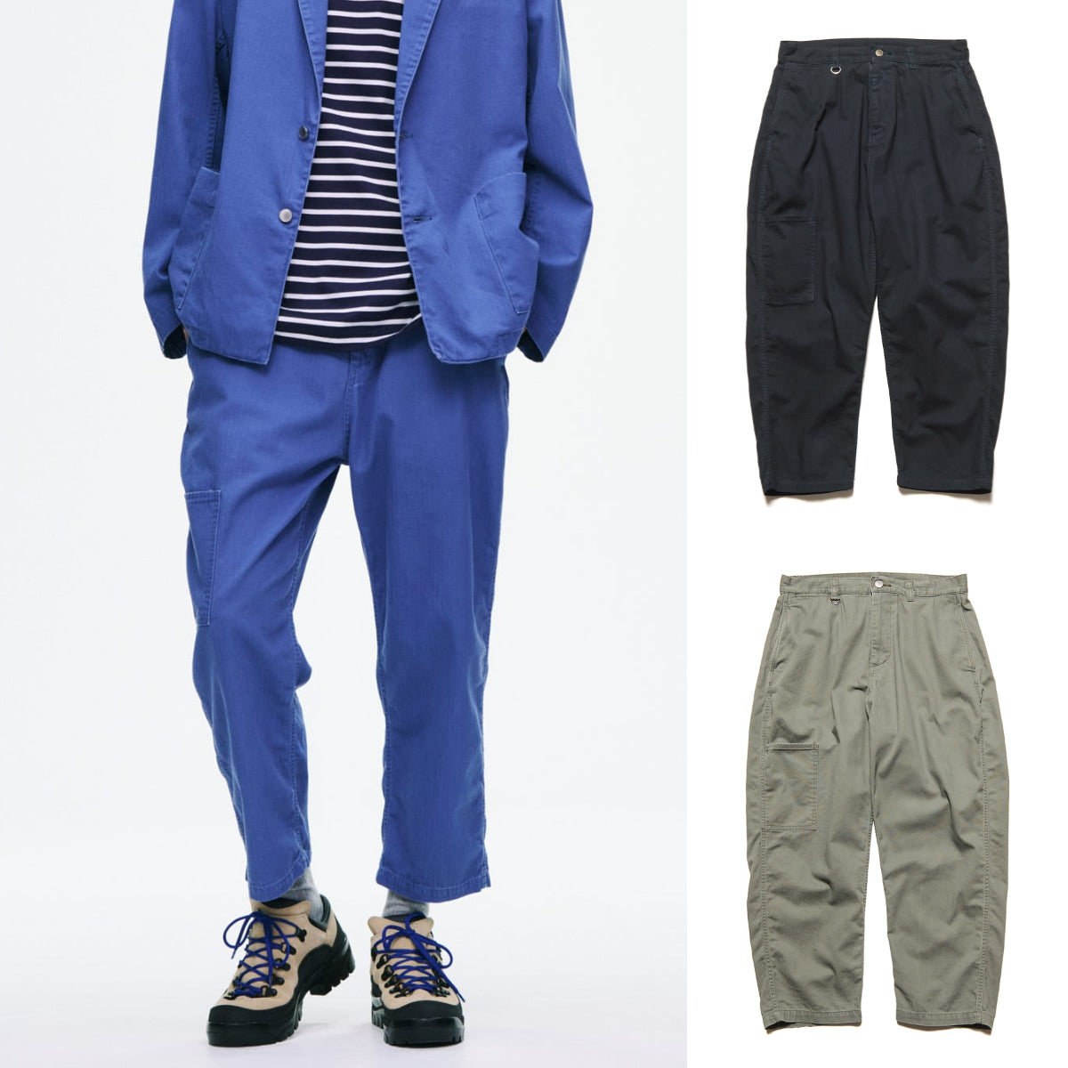 Pre-order ] SOPHNET. 26A/W DAMAGED WIDE CROPPED PANTS [ SPNT