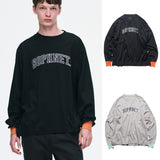 SOPHNET. 26A/W COLLEGE LOGO COLOR RIBBED L/S WIDE TEE [ SPNT-262071 ] cotwo