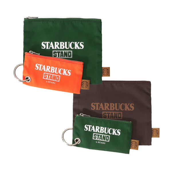 STARBUCKS STAND by BEAMS 2-Piece Set Pouch cotwo