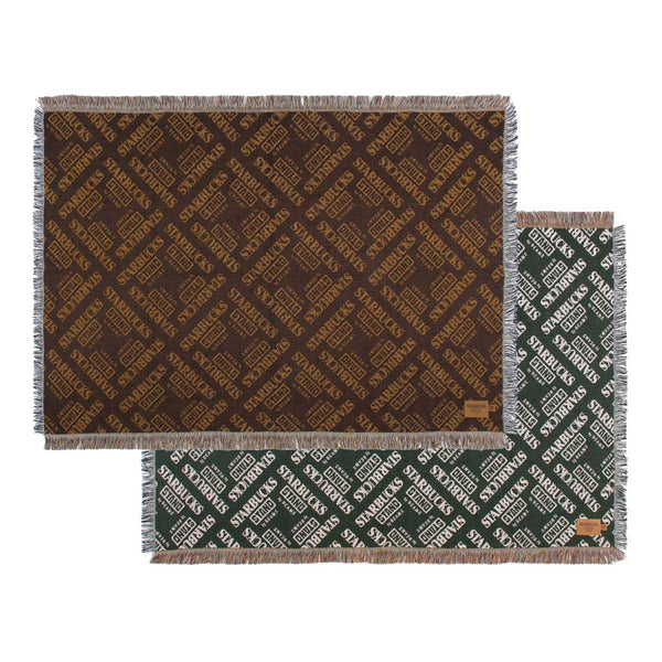 STARBUCKS STAND by BEAMS Jacquard Throw cotwo