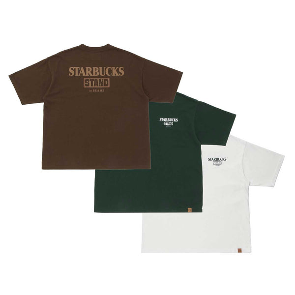STARBUCKS STAND by BEAMS Logo S/S T-Shirt cotwo