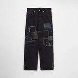 KUON Sashiko Mended Denim Trousers