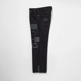 KUON Sashiko Mended Denim Trousers