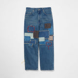 KUON Sashiko Mended Denim Trousers
