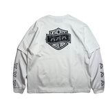 GOD SELECTION XXX x roarguns TRIPLE GUNS EMBLEM LAYERED T-SHIRT
