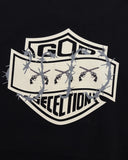 GOD SELECTION XXX x roarguns TRIPLE GUNS EMBLEM LAYERED T-SHIRT