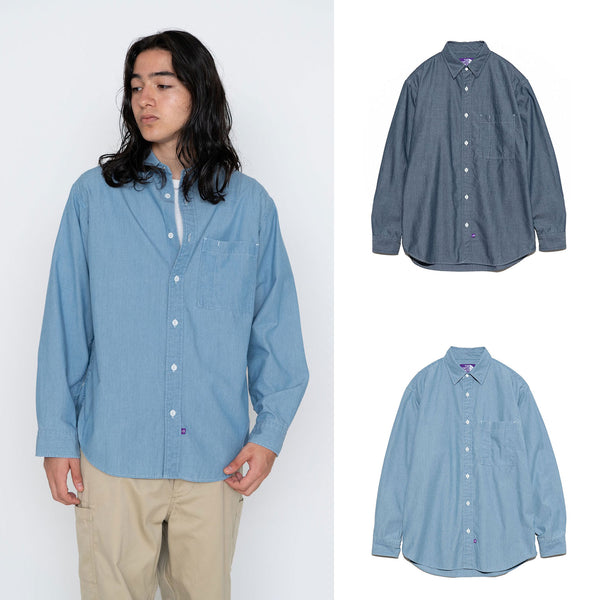 THE NORTH FACE PURPLE LABEL Regular Collar Chambray Field Shirt [ NT3361N ] cotwo