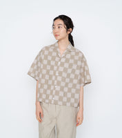 THE NORTH FACE PURPLE LABEL Open Collar Checkerboard Field S/S Shirt [ NT3418N ]