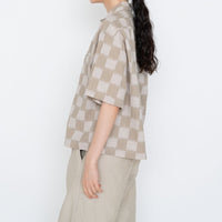 THE NORTH FACE PURPLE LABEL Open Collar Checkerboard Field S/S Shirt [ NT3418N ]
