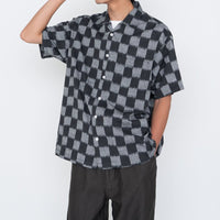 THE NORTH FACE PURPLE LABEL Open Collar Checkerboard Field S/S Shirt [ NT3418N ]