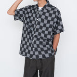 THE NORTH FACE PURPLE LABEL Open Collar Checkerboard Field S/S Shirt [ NT3418N ]