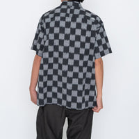 THE NORTH FACE PURPLE LABEL Open Collar Checkerboard Field S/S Shirt [ NT3418N ]