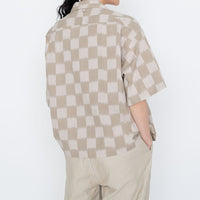 THE NORTH FACE PURPLE LABEL Open Collar Checkerboard Field S/S Shirt [ NT3418N ]