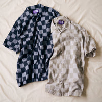 THE NORTH FACE PURPLE LABEL Open Collar Checkerboard Field S/S Shirt [ NT3418N ]