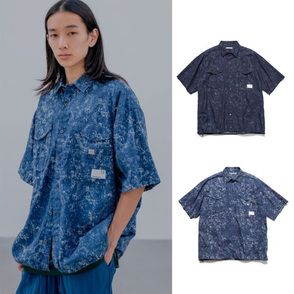 uniform experiment INDIGO PRINT S/S FISHING SHIRT [ UE-250009 ] cotwo