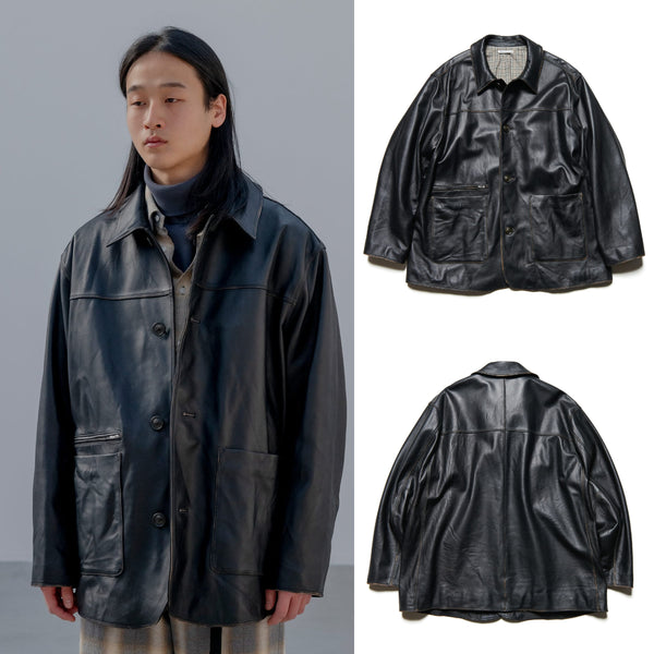 uniform experiment 25A/W LEATHER CAR COAT [ UE-252000 ]
