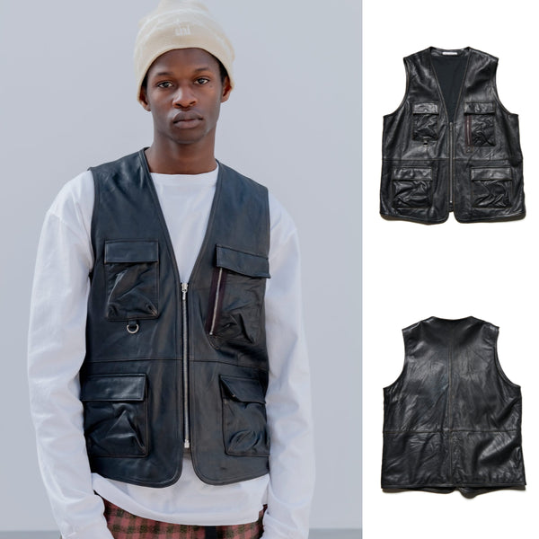 uniform experiment 25A/W LEATHER 4POCKET VEST [ UE-252001 ] cotwo