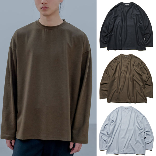 uniform experiment 25A/W SILKY MILLED WOOL LOOSE L/S TEE [ UE-252043 ] cotwo