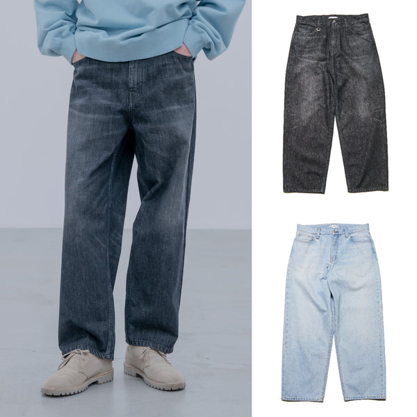 uniform experiment 25A/W WASHED DENIM BOLD-FIT JEANS [ UE-252053 ]