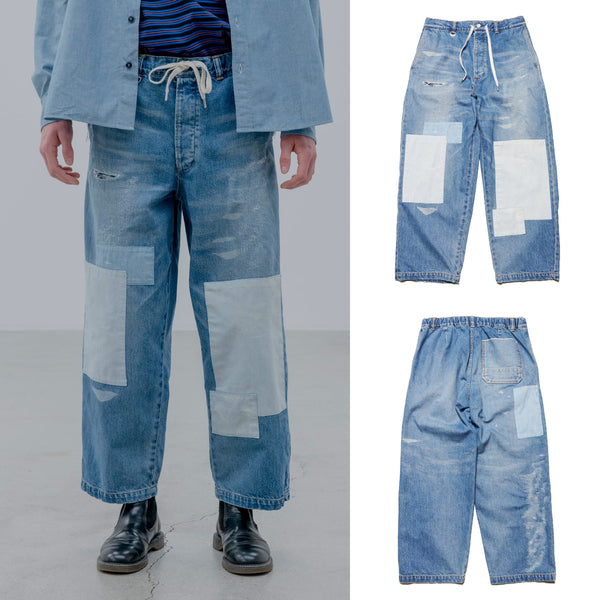 uniform experiment 25A/W PATCHWORKED DENIM WIDE-FITJEANS [ UE-252056 ] cotwo