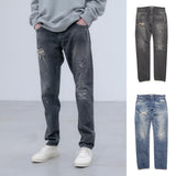 uniform experiment 26A/W DAMAGED DENIM TAPERED-FIT JEANS [ UE-262027 ] cotwo