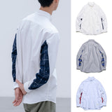 uniform experiment 26A/W STAR PRINT CHECK PANELED B.D SHIRT [ UE-262048 ] cotwo