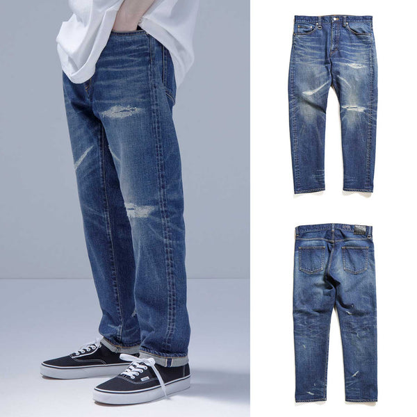 uniform experiment 23A/W DAMAGED DENIM TAPERED PANTS [ UE-232006 ] cotwo