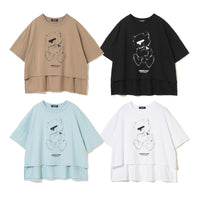 UNDERCOVER Blurred Graphics Oversize Ladies Tee - Bear [ UC1D8805-2 ] cotwo