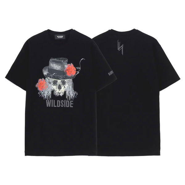 WILDSIDE YOHJI YAMAMOTO HARAJUKU Scull and Rose SS T-shirt [ WS-T24-003 ] cotwo