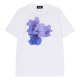 WILDSIDE YOHJI YAMAMOTO PURPLE LILY White T-Shirt [ WS-T30-003 ]