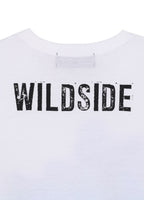 WILDSIDE YOHJI YAMAMOTO PURPLE LILY White T-Shirt [ WS-T30-003 ]